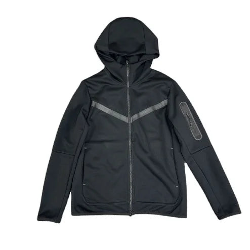 JMT-231946 Men's Plus Size Sports Hoodie Long Sleeved Zippered Jacket Thick Trench Coat for Winter Clothing Men's Coats