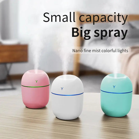JMT-922058 220ml Ultrasonic Mini Humidifier and Aroma Oil Diffuser with USB and Colourful Night Light for Home and Car