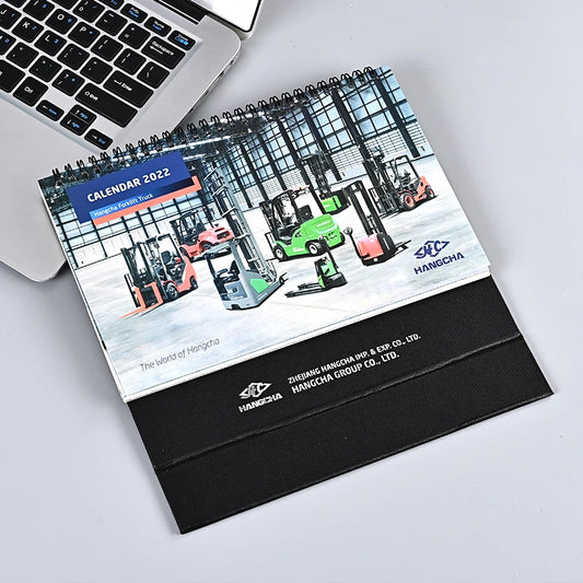 JMT-428298 2024 Business Lanner Spiral Desk Calendar - Customisable A4/A5/A6 Sizes, PVC & Art Paper Cover