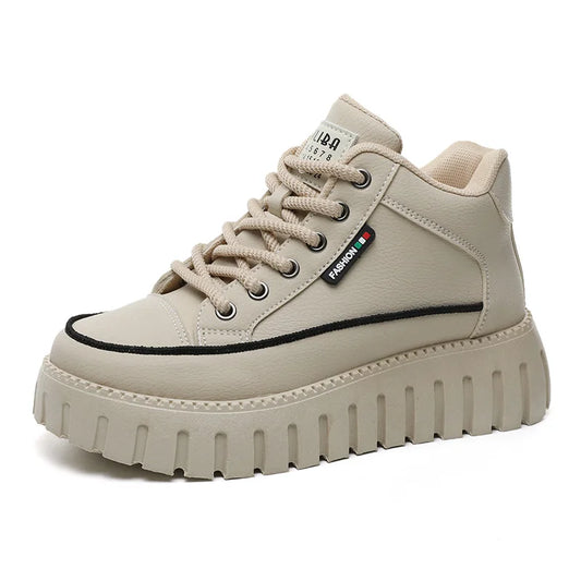 JMT-967178 ZY12262 New Versatile Board Shoes Autumn Pinecake Sole Student Thick Sole Elevated Fashion Casual Shoes