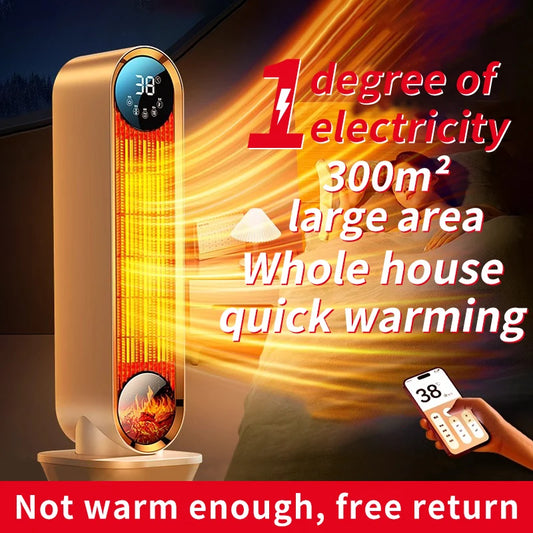 JMT-296010 Graphene Electric PTC Heater with Overheat and Tip-Over Protection for Small Indoor Spaces