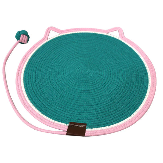 JMT-991818 Cozy Striped Pattern Pet Cushion Mat with Toy Ball for Small Dogs and Cats