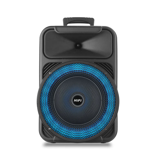 JMT-217610 Portable 12 Inch Audio Speaker with Bluetooth, USB, FM Radio, Karaoke, LED Light and TWS Function
