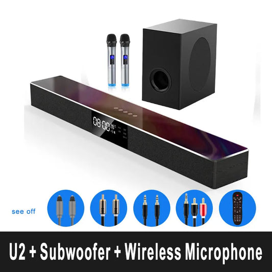 JMT-044554 5.1 Surround Sound Bar Speaker with Wireless Bluetooth for Home Theatre and TV Audio