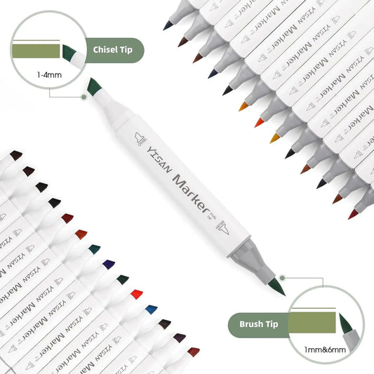 JMT-406538 48-Color Dual Tip Alcohol-Based Art Marker Set for Sketching and Drawing