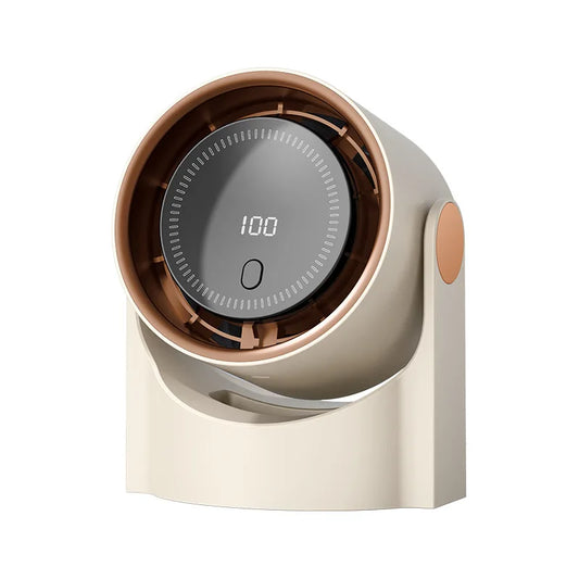 JMT-182218 USB Bladeless Desktop Fan with Digital Display and Turbo Speed, Foldable Air Cooling Design, Brushless Motor, 5V Power