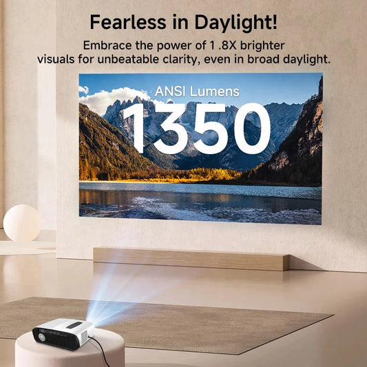 JMT-412746 1080P 4K 1350ANSI LCD Home Cinema Projector for TV Stick and Laptop Compatibility