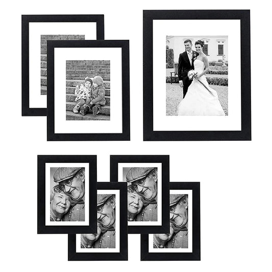 JMT-341770 A4 Size Black MDF Photo Frame for Wall Hanging and Freestanding Display