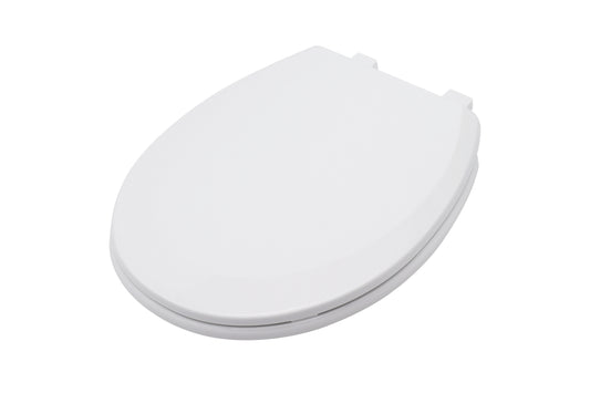 JMT-237706 Soft Closing Round PP Toilet Seat Cover - Modern Plastic Closed Front Design