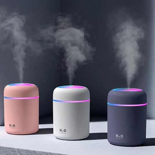 JMT-282506 Portable Mini USB Humidifier with LED Light and Essential Oil Diffuser, 300ml Aroma Spray for Home and Car