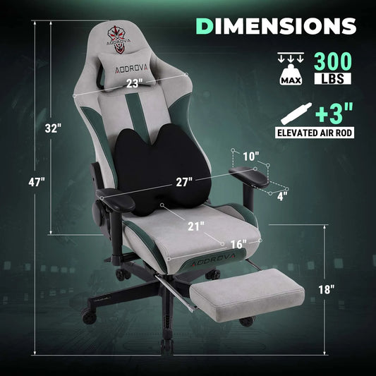 JMT-682378 Luxury Leather Gaming Chair with Footrest for Office and Lounge Use