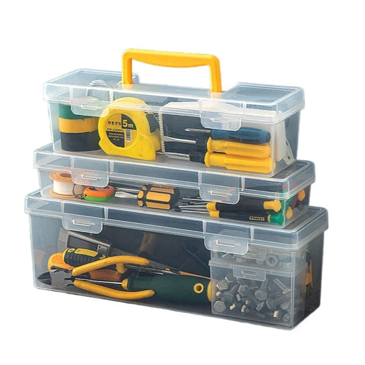 JMT-784394 Transparent Hand-held Multifunctional Tool Storage Box for Wrenches and Accessories