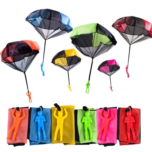 JMT-926538 Outdoor Hand-Throwing Parachute Toy with Mini Soldier for Kids