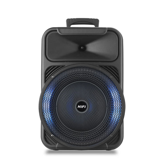 JMT-217610 Portable 12 Inch Audio Speaker with Bluetooth, USB, FM Radio, Karaoke, LED Light and TWS Function