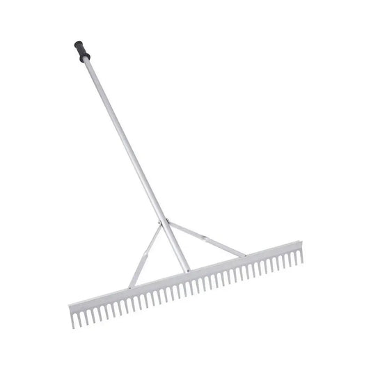 JMT-016906 36'' Aluminium Landscape Rake with 69'' Lightweight Handle for Lawn Care and Beach Use