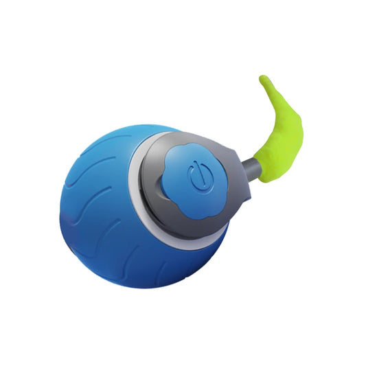 JMT-809866 Interactive Electric Cat Toy Ball with Plush Tail - Smart Charging Pet Toy for Indoor Cats