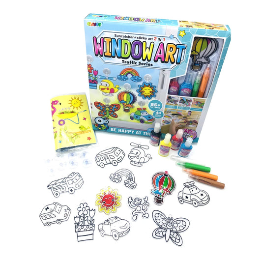 JMT-924746 Create Decorative Window Art with Suncatcher Refills and 8 Vibrant Paints