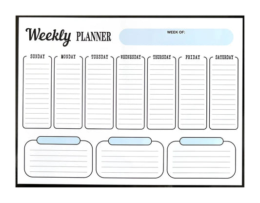 JMT-035082 Magnetic Weekly and Monthly Calendar for Fridge - Organise Your Schedule Effortlessly