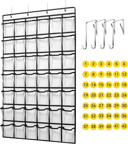 JMT-280906 42-Pocket Classroom Organiser for Phones and Calculators - Clear Display Chart
