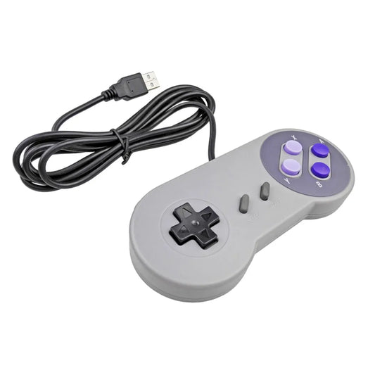 JMT-920266 SNES Classic USB Game Controller for Windows PC and Mac – Retro Gamepad for Nostalgic Gaming Experience