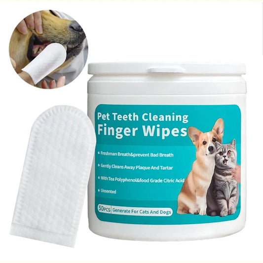 JMT-045002 Pet Oral Care Dental Wipes for Effective Tartar Removal and Teeth Cleaning