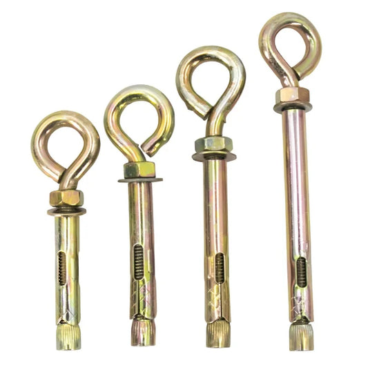 JMT-671434 Heavy Duty Shield Anchor Fastener Set - 4 O-Type Hook Anchors for Secure Installation