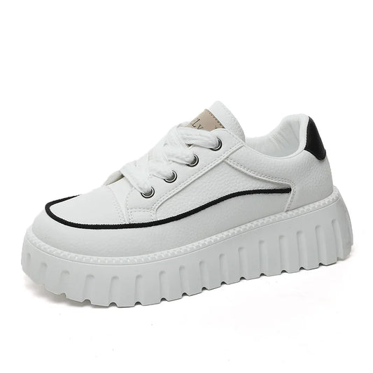 JMT-360394 XQ5858 New Women's Loafers Solid Color Sports Casual Shoes for Summer Breathable Increase Thick Sole Versatile Board Shoes for