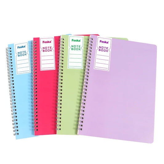 JMT-517706 Foska A5 B5 Spiral Notebook with 60 Sheets - Colourful Loose-leaf Daily Planner for Students and Office Use