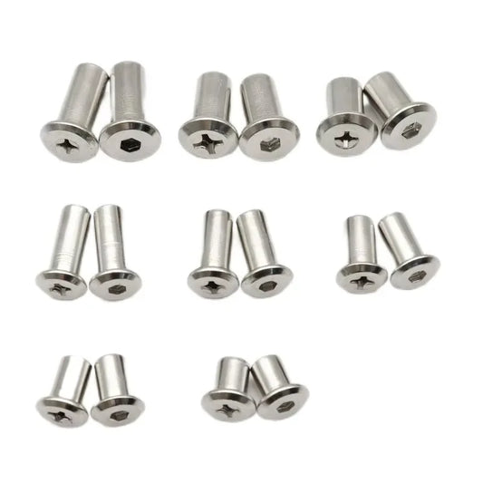 JMT-376522 Stainless Steel Hex Fasteners - Flat Head Socket Head Nuts with Barrel Connectors