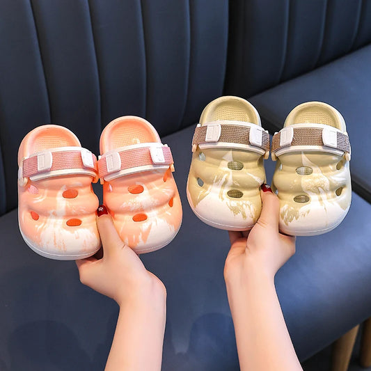 JMT-479946 Summer Wholesale Cute Leather Casual Shoes with Stock Availability Soft Sole Non-Slip Cartoon Baby Buckle Toddler Sandals
