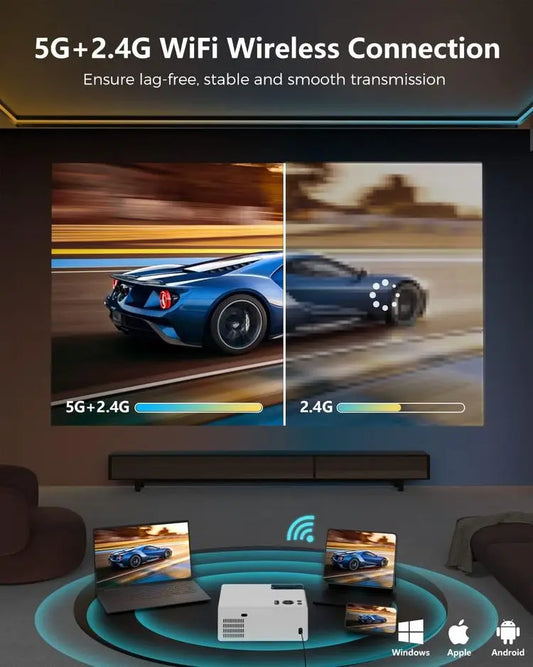 JMT-949066 Portable Full HD LED Projector Ideal for Home Theatre and Outdoor Use with Large Display and Clear Image Quality