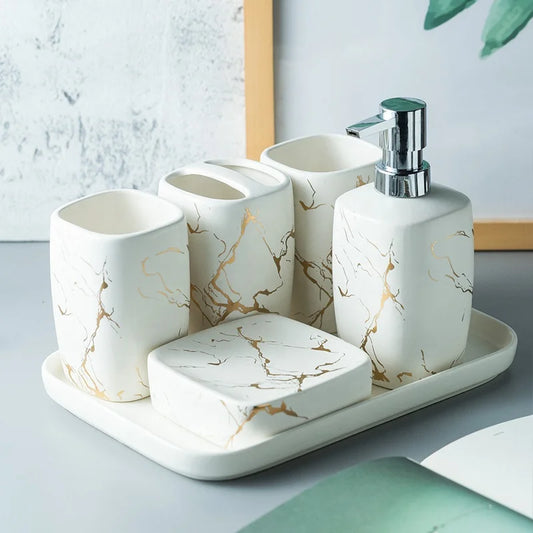 JMT-961226 Custom Marble Bathroom Accessories Set for Home and Hotel Use