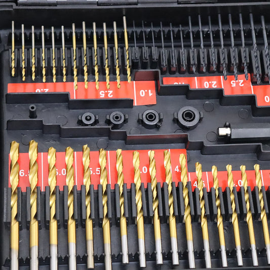 JMT-123274 Multifunctional Drill Bit Set with 246 Pieces for Wood, Metal, and Concrete Applications