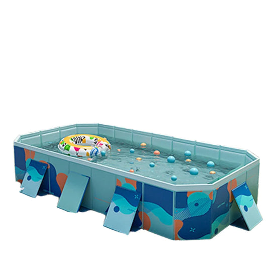 JMT-223690 Large Rectangular Above Ground Swimming Pool for Outdoor Use