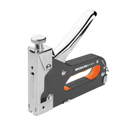 JMT-965194 Heavy-Duty 3-Way Staple Gun for Industrial Use, Compatible with Various Staples, 200 Nails Included