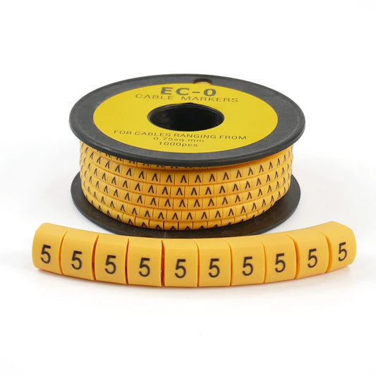 JMT-014666 Plastic Flat Tube PVC Cable Marker for Electric Wiring Identification