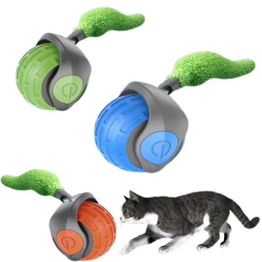 JMT-827978 Automatic Electric Pet Toy Ball with Tail for Cats and Dogs