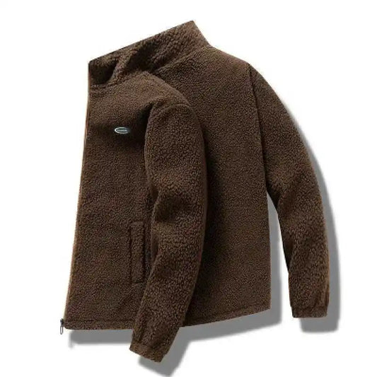 JMT-251210 Jacket for Men Winter Sporty Puffer Style Thickened Cotton Lamb Trend Granular Velvet Stand Collar Coats Jacket Custom