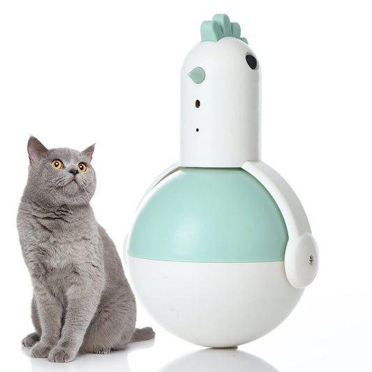 JMT-090122 Automatic Teasing Cat Toy with Realistic Sounds and Laser Tumbler Ball