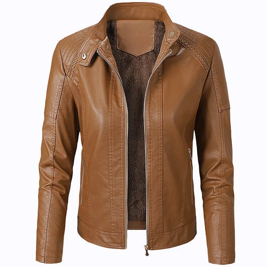 JMT-551882 Hot Selling Sporty Women's PU Leather Jacket with Long Sleeves Customizable Motorcycle Suit for Outfit Clothing