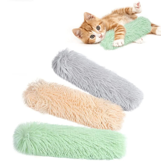 JMT-761290 Soft Catnip Kicker Toys with Crinkle Sound – 3 Pack Interactive Pillows for Indoor Cats
