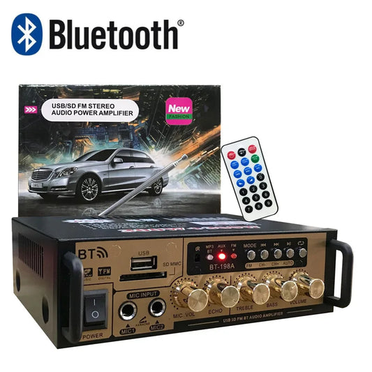 JMT-269322 Mini 12V Audio Power Amplifier with U Disk and Bluetooth Functionality