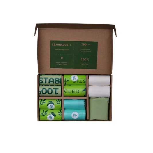 JMT-831434 Mini Biodegradable Pet Poop Bags, 100% Compostable, Various Sizes and Scents, Leak Proof Design