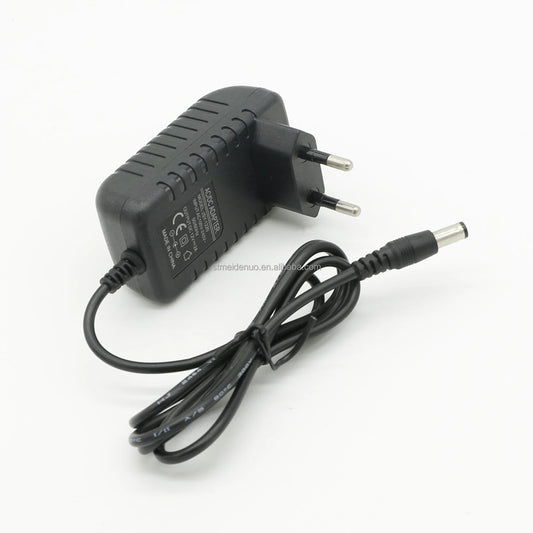 JMT-564746 12V Power Adapter with EU/UK/US Plug for LED Strips, CCTV Cameras, and TV Set Boxes