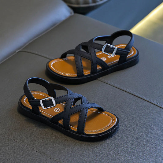 JMT-971466 Summer New Girls' Sandals with Soft Non-Slip Bottom Hot Style Unique Textured Beach Sandals for Children