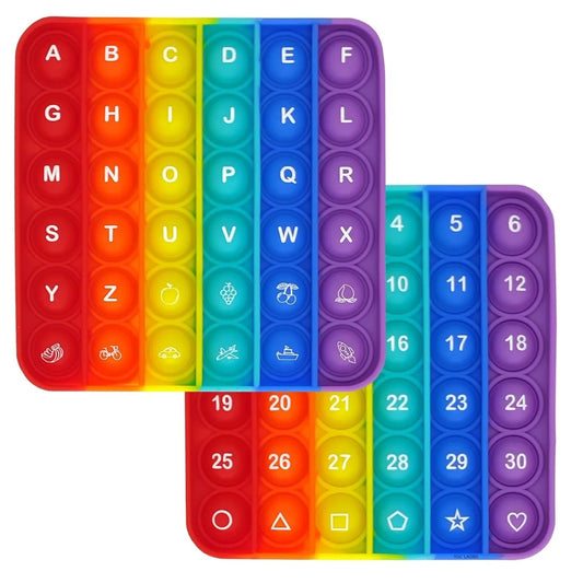 JMT-852106 Educational 2-in-1 Fidget Toy for Stress Relief and Learning Letters and Numbers