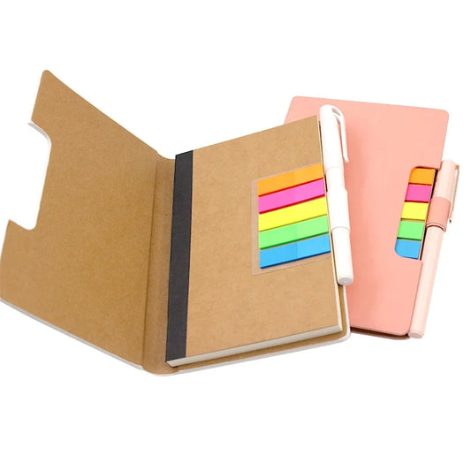 JMT-616010 Custom PU A4 Notebook with Sticky Notes and Pen Set