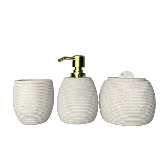 JMT-190602 Modern Cement Lotion Bottle and Storage Jar with Lid for Bathroom Accessories