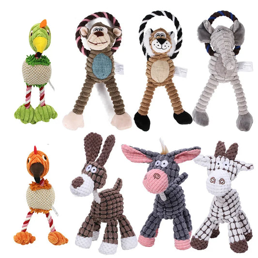 JMT-463242 Interactive Chew Toy for Dogs – Funny Animal Shape Squeaker Puppy Training Accessory