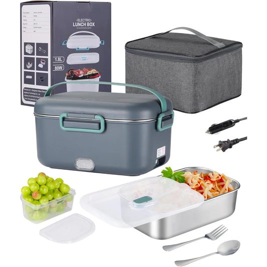 JMT-907658 Portable Electric Thermal Lunch Box with Stainless Steel for Car and Home Use